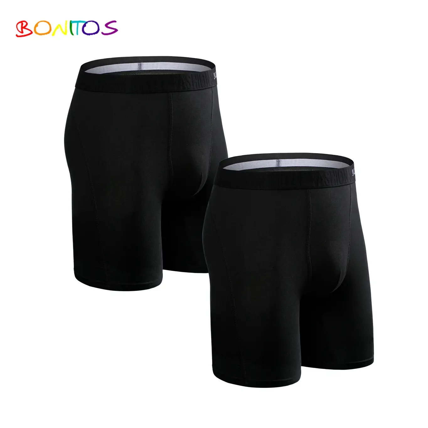 2pcs Pack ขายาวกางเกงขาสั้นผู้ชายกางเกงชุดกางเกง Homme Boxershorts ลื่นชุดชั้นในสำหรับชายผ้าฝ้ายชายเซ็กซี่ชุดกล่อง GYM — image 4
