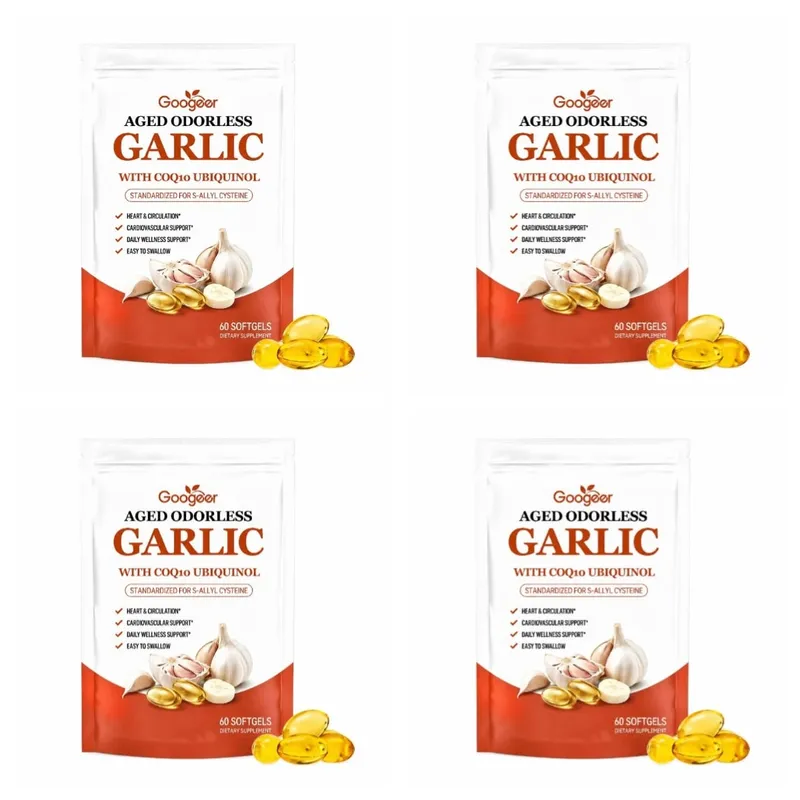 Viên nang mềm tỏi không mùi có tuổi với CoQ10 Ubiquinol & K2 Huyết áp Tim & Tuần hoàn Hỗ trợ Cholesterol 60 Viên nang mềm — image 11