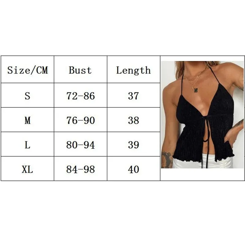 Sexy Summer Cami Top Bowknot Lace-Up Sleeveless Cropped Vest Elegant Youth Clothes Women Fashion Off Shoulder 2024 New — image 6