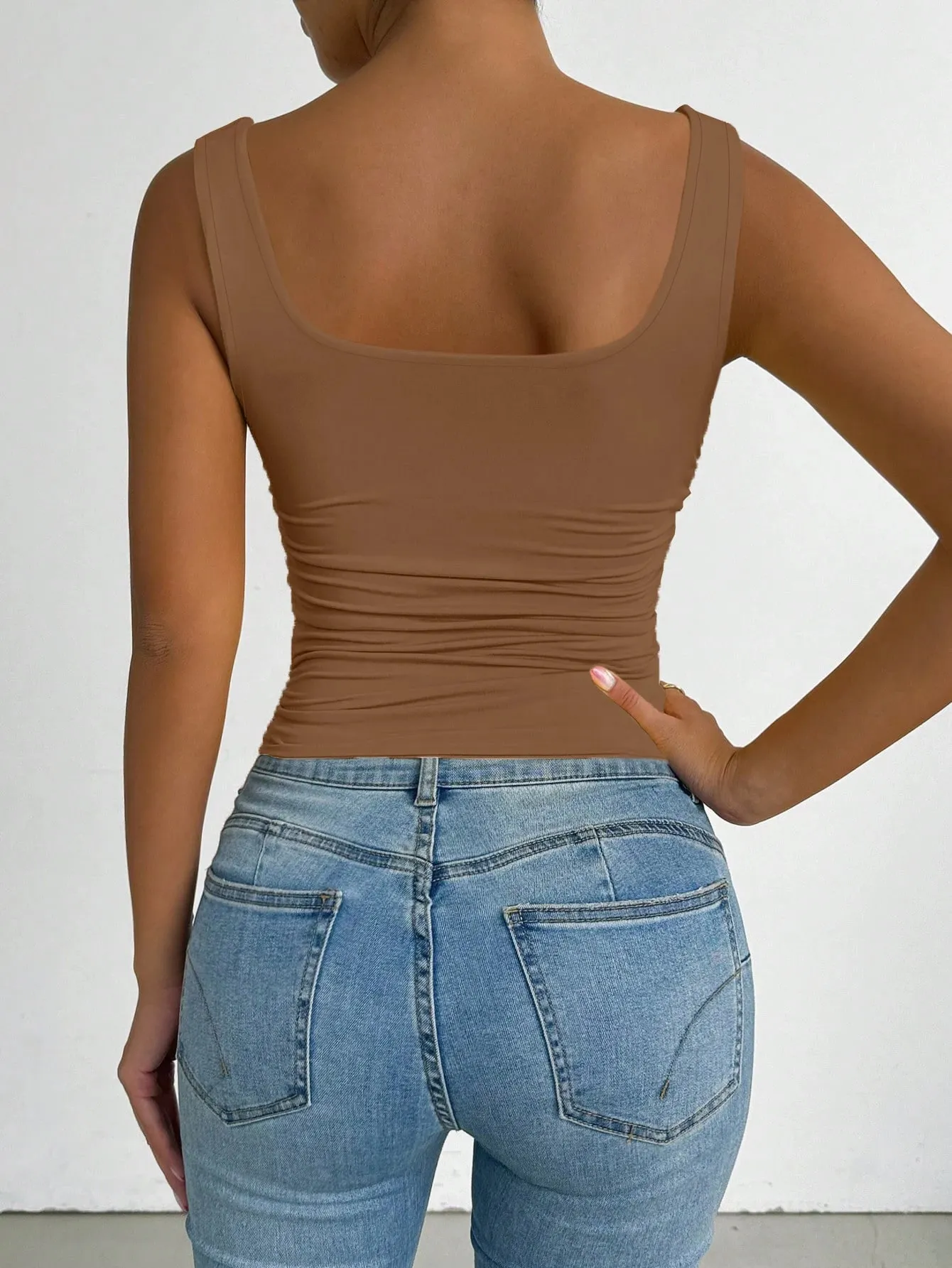 New Fashion Women's Slim Fit Versatile Solid Color Vest — image 3