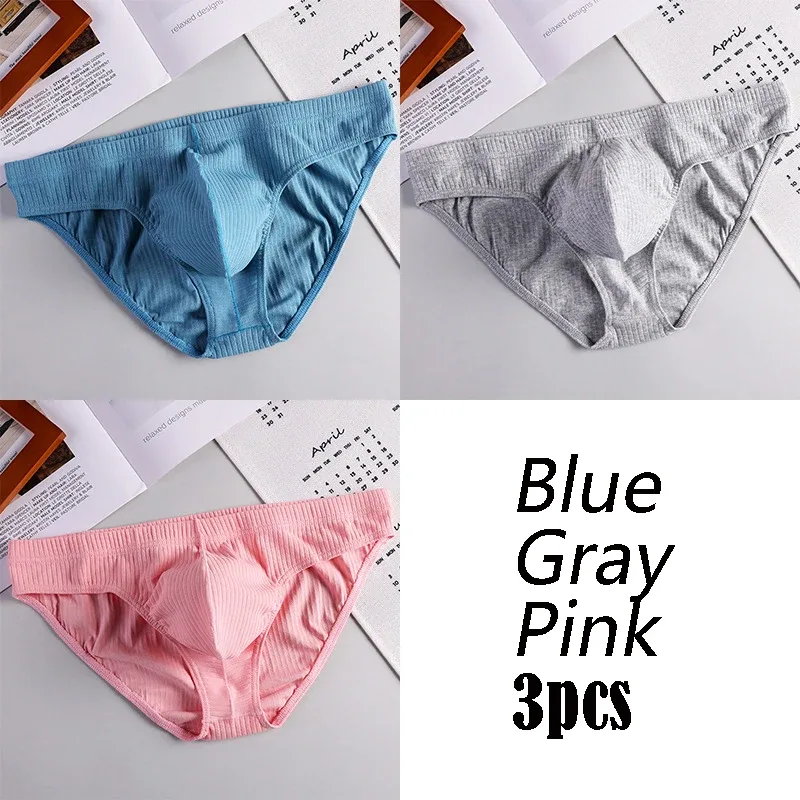 New Solid 1pcs/3pcs Cotton Underwear Men Brief Hot Shorts Mens Briefs Ropa Interior Hombre Breathable Size M2XL ST-MK56 — image 9