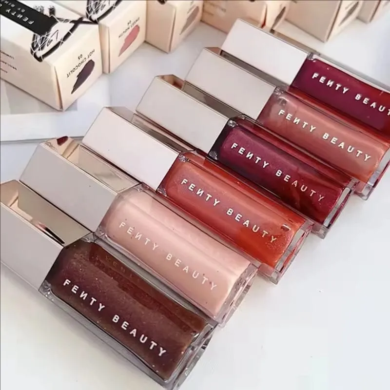 Hot Fenty Beauty Lip Gloss Lipstick Water Gloss Highlight Mirror Lasting FUSSY HEAT RIRI Sparkling Charming Moisturize Lip Care — image 5