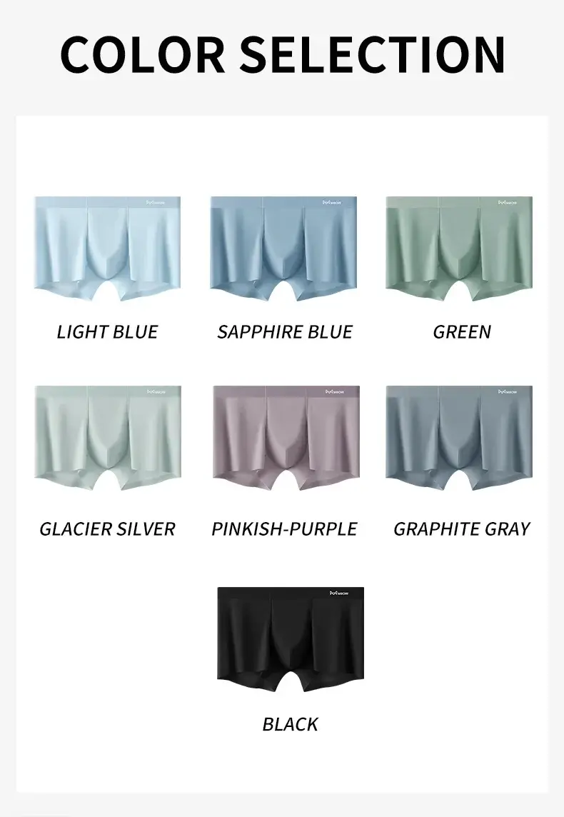MiiOW 3Pcs Summer Ice Silk Men's Panties 10A Antibacterial Men Underwear Boxer Breathable Mesh Crotch Man Underpants Boxershorts — image 14