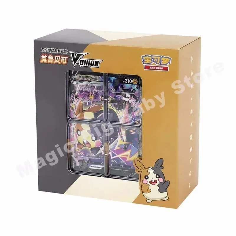 Pokemon Cards Original Trading PTCG Cartoon Quartet Coupling V-UNION Gift Box Pikachu Big Gather Moru Baker Mew-two PTCG