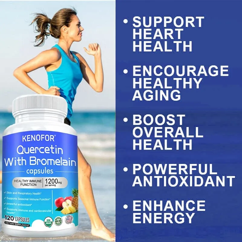 Quercetin + Bromelain komplex kapszula 1200 mg - Immun ízületek és emésztés támogatása C- és D3-vitaminnal 30/60/120 — image 2