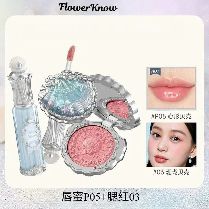 Flower Know Shells Jewel Collection Makeup Set Gift Eyeshadow Blusher Lipstick Face Kit — image 10