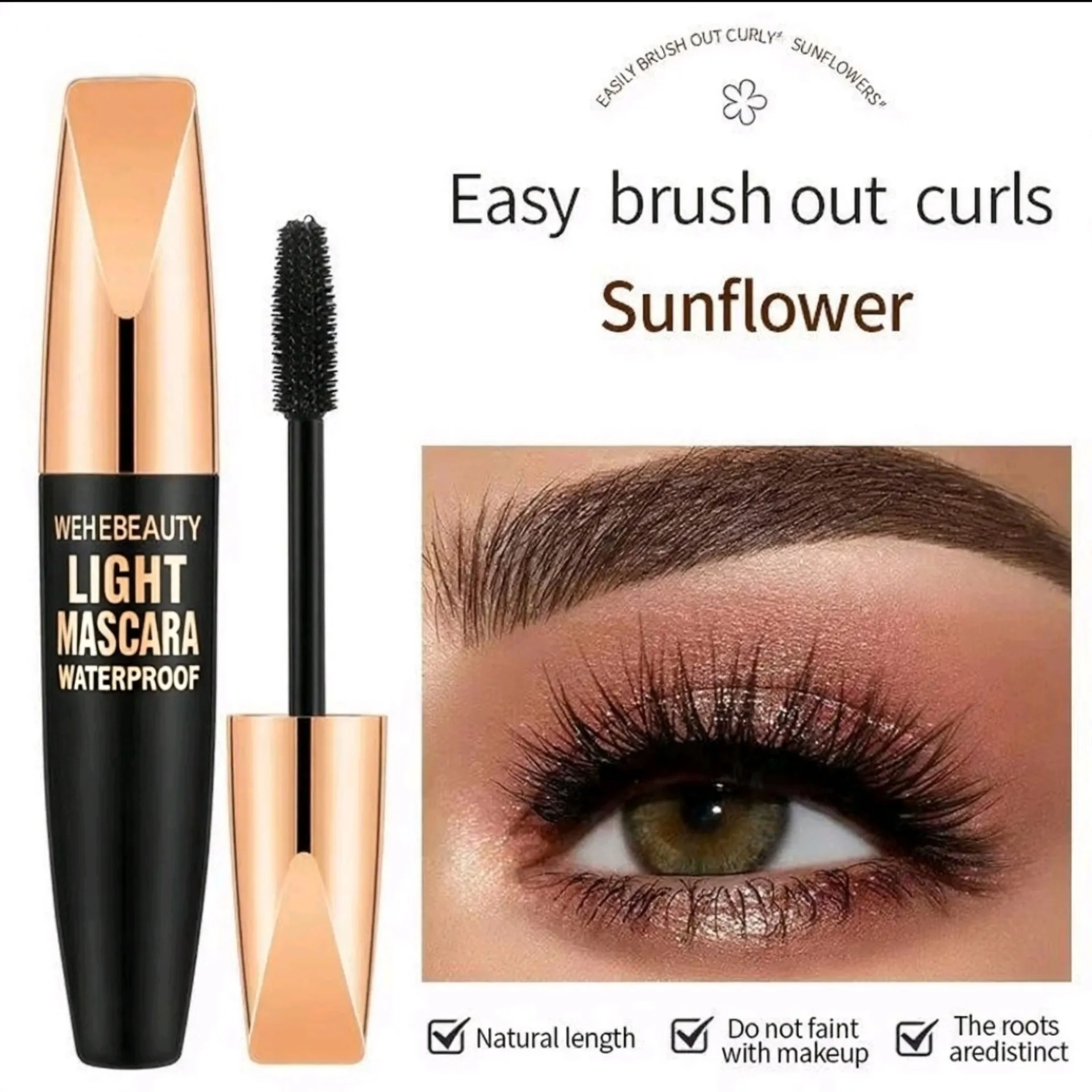 5D Eye Black Mascara Waterproof Lengthens Eyelashes Extension Μακιγιάζ ματιών μάσκαρα με ίνες μετάξι για γυναίκες Καλλυντικό Κορεάτικο μακιγιάζ — image 7