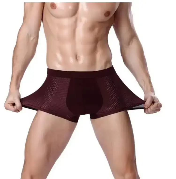 4Pcs Bamboo wear Bamboo Boxer Short Men Microfiber Boxer Briefs Underwear Compression Stretch — image 4