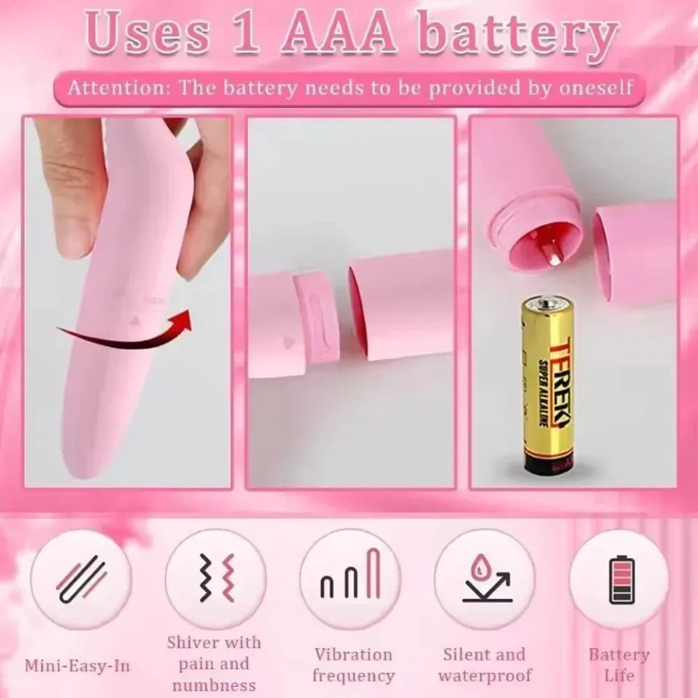 Mini Peluru Vibrator untuk Wanita Vagina Stimulator G Spot Klitoris Puting Bergetar Pijat Klitoris Dildo Mainan Seks untuk Pasangan — image 2