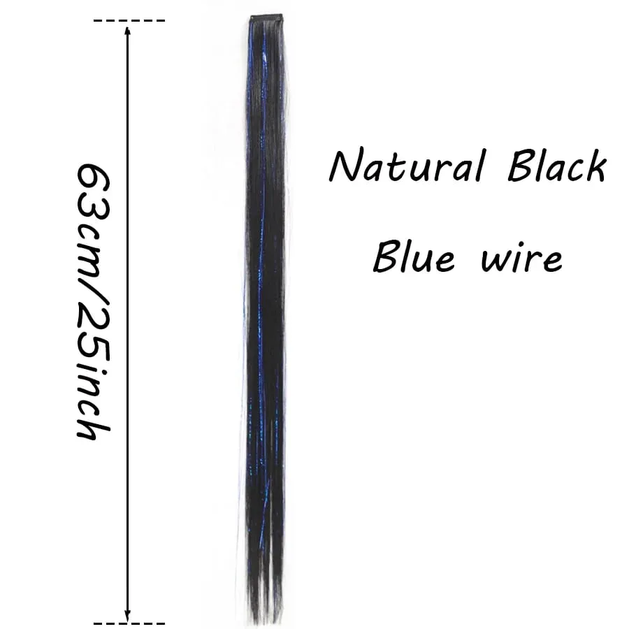 Synthetic Ear-dyed Laser Wig Piece One-card Seamless Feather Hair Extension Artifact Girl Group Stage Headdress Patch — image 10