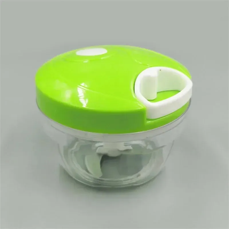 Food Shredder Processor Mini Manual Rope Garlic Cutter Meat Mincer Vegetable Onion Cutter Garlic Masher Kitchen Tools Portable — image 9