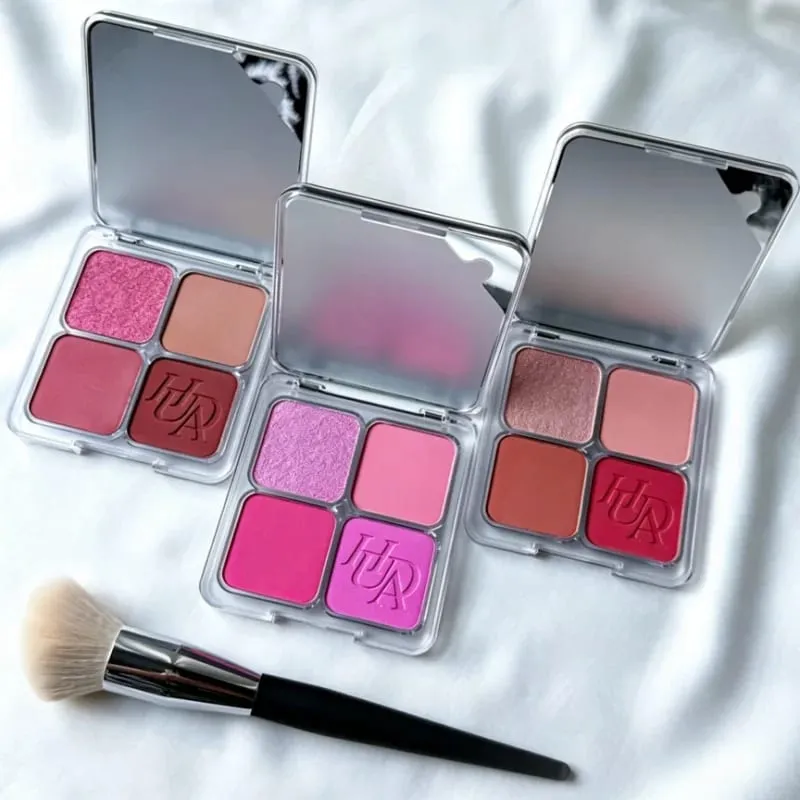 Fine Fitting 4-color Powder Powder Blusher Light Natural Dumb Shiny Durable Waterproof Sweat Resistant Blush Lip Gloss Makeup — image 4