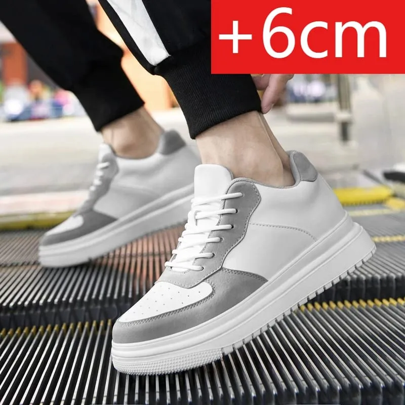 Sepatu Penambah Tinggi Baru untuk Pria 10Cm Sepatu Lift Tak Terlihat Sepatu Olahraga Kulit Putih Zapatillas De Hombre Ukuran Besar 46 — image 13