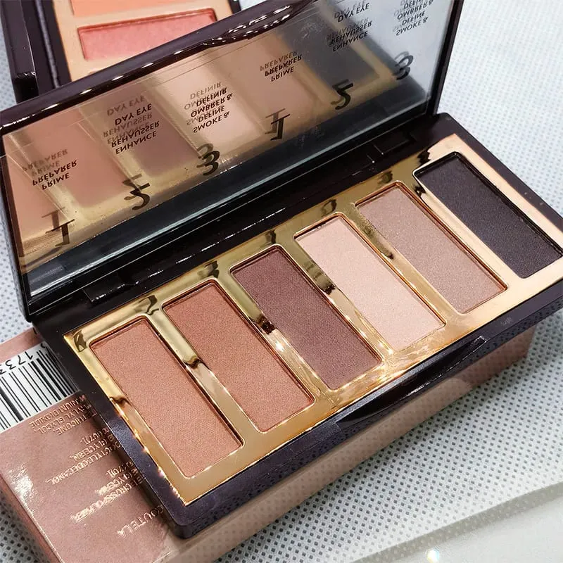 Luxury Charlotte Tilbury Brand Makeup 6 Colors Eye Shadow Disc 8.2g Matte Pearl Finish Naked Color Series Beauty Eye Cosmetics — image 1