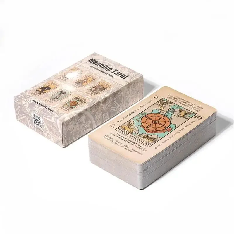 HOT Meanings Tarot Cards for Beginners on Them on The Cards Keywords Reversed Chakra Planet Classic Tarot Deck Board Games — image 6