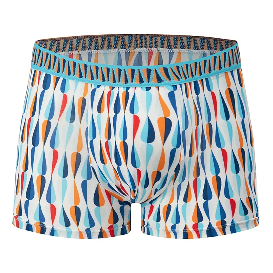 Boxer décontracté à motifs colorés pour hommes, sous-vêtements amples et confortables, surdimensionnés, taille élastique, 4/5 pièces