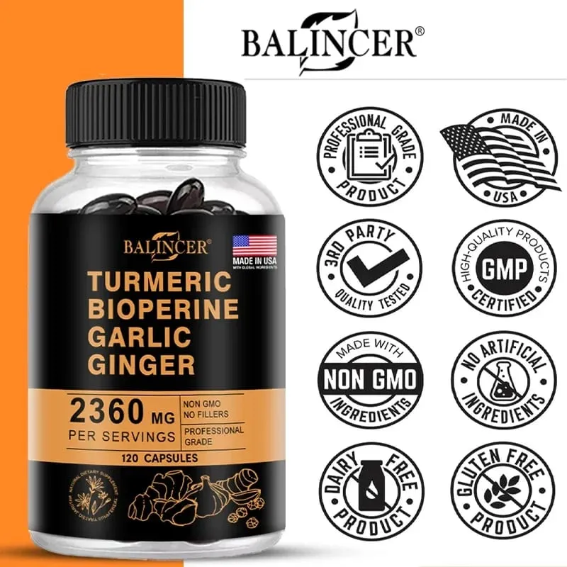Curcumin Inflammation Support Black Pepper for Maximum Absorption Natural Premium Joint Flexibility and Muscle Health Support