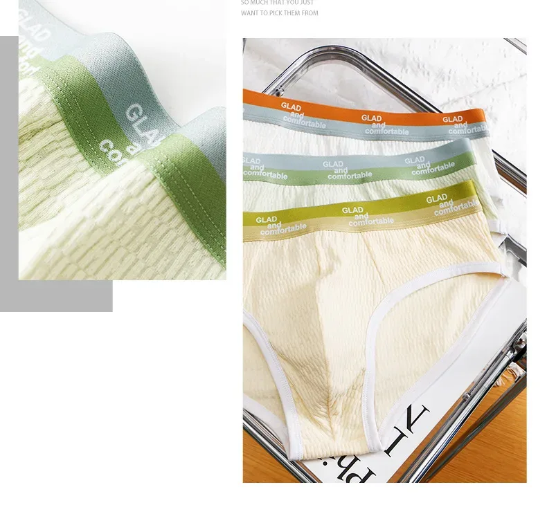 Novedad de verano, calzoncillos de algodón de Color sólido para hombre, ropa interior fina transpirable minimalista, bañadores de moda, calzoncillos de Bikini para hombre — image 9