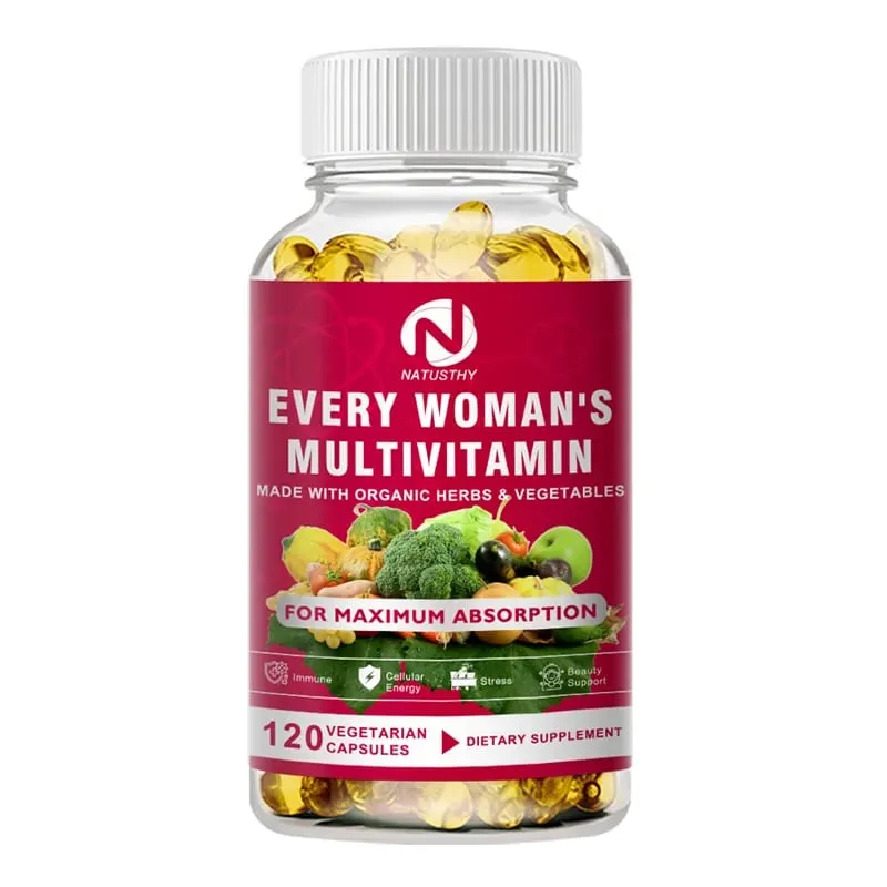 Daily Women's Multivitamin - Super Vitamins (A B C D E K) + Iron + Zinc + Organic Non-GMO Ingredients - Women's Multivitamin
