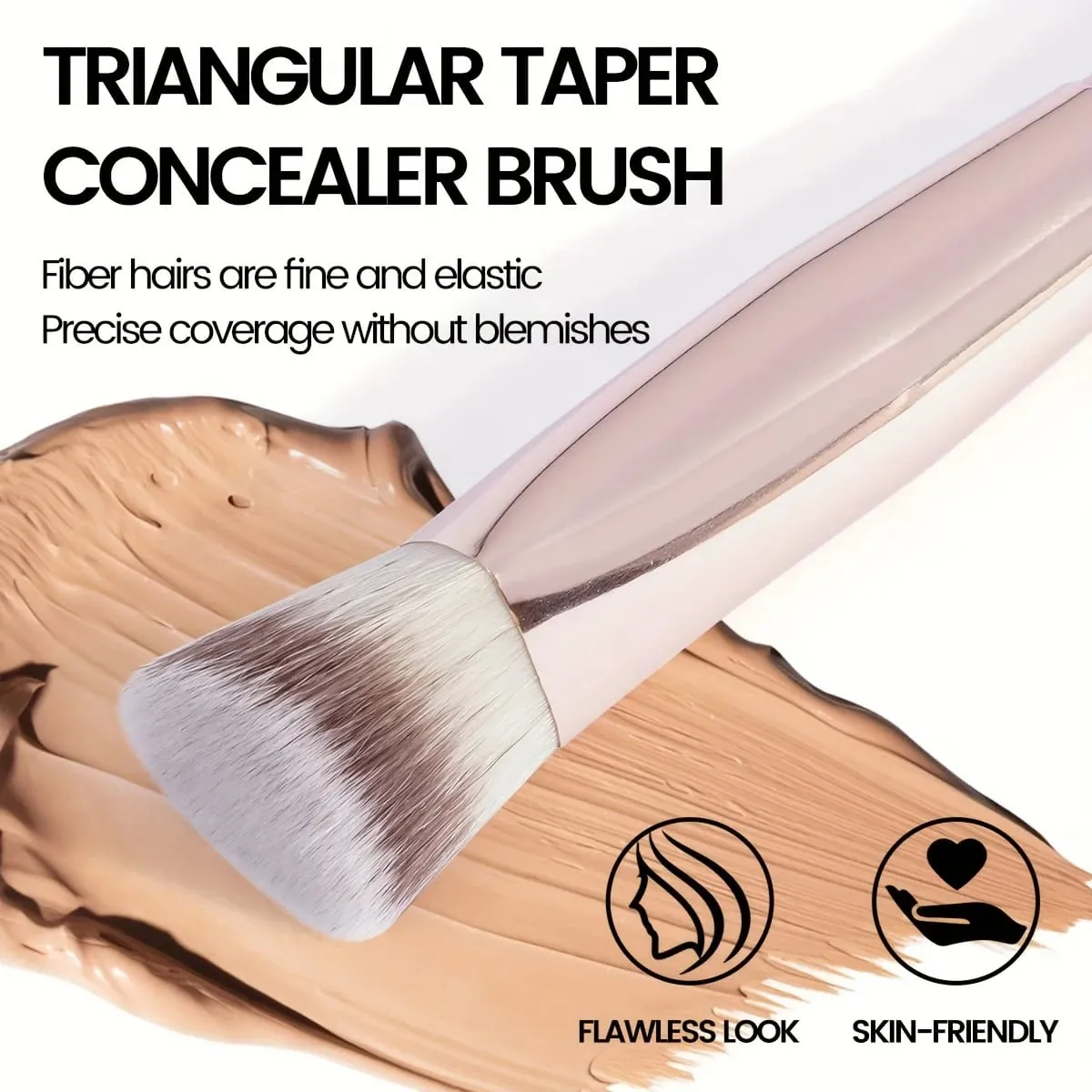 Premium Concealer Brush Triangle Brush Head Bulu Sintetik Lembut Sesuai untuk Kulit — image 3