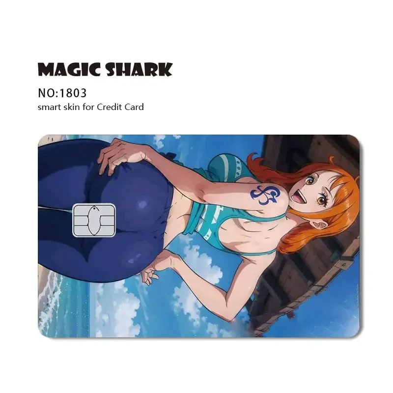 Hot Sale Maigc Shark Anime Chopper Luffy Nami Waterproof Front Side Sticker Film Skin for Credit Debit Card — image 25