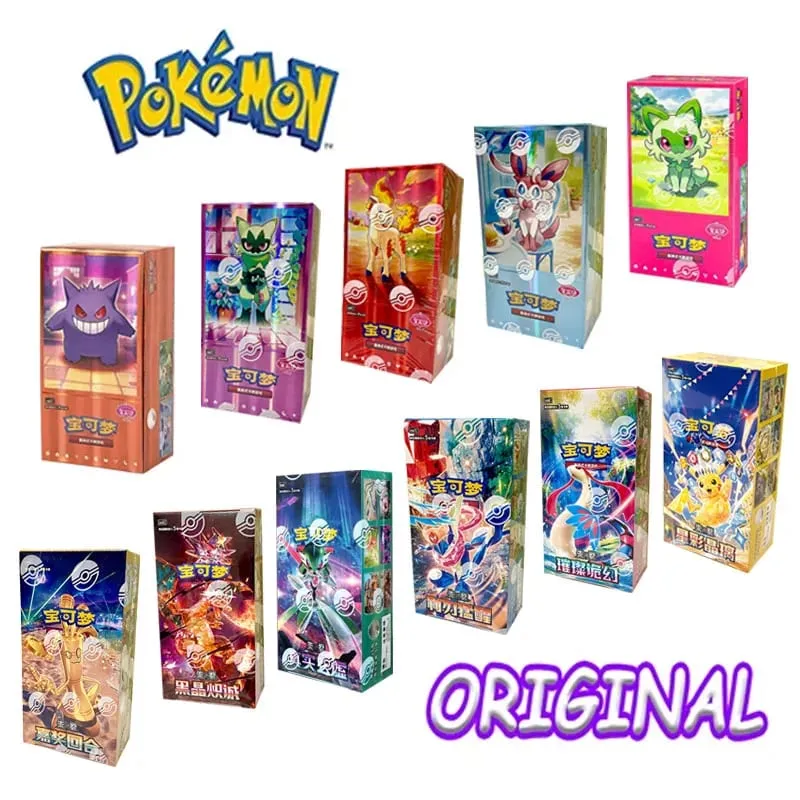 Pack de gemmes pokemon Violet écarlate Original Vol6, boîte fine TCG, cartes de combat à collectionner, Version chinoise simplifiée, jouets, cadeau — image 1