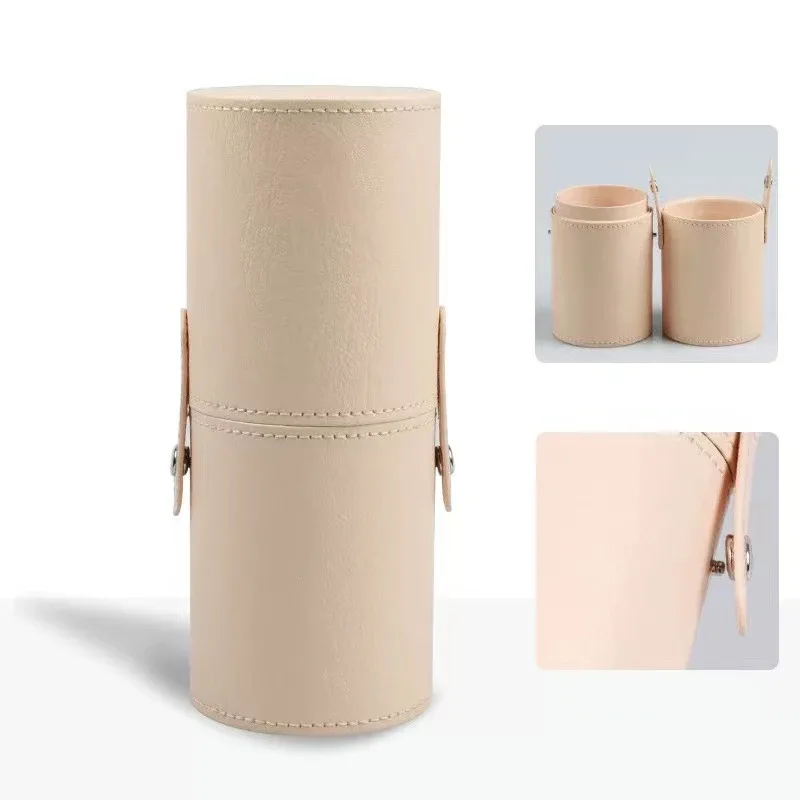 PU Leather Makeup Brush Bucket Portable Travel Cosmetic Bag Multi-Function Dust-Proof Waterproof Makeup Brush Cylinder — image 12