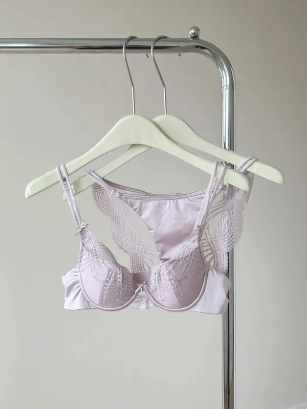 Meia xícara conjunto de lingerie feminina copo fino push up macio underwire sutiã calcinha pequeno peito reunir apoio lateral anti sag roupa interior 32-38 — image 9
