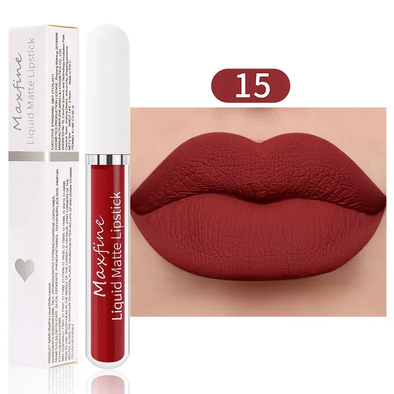 10 Color Waterproof Matte Velvet Lip Glaze Long-Lasting Silky Red Liquid Lipstick High Pigmented Lip Gloss Sexy Makeup for Women — image 10
