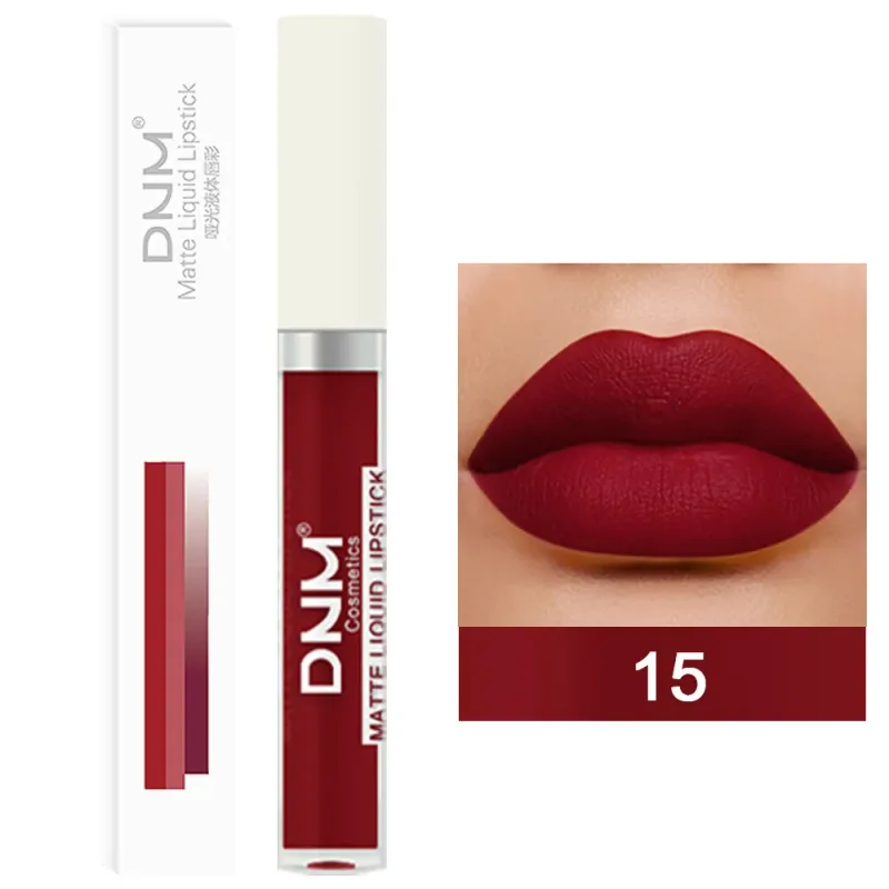 DNM 19 Warna Matte Velvet Liquid Gincu Kalis Air Tahan Lama Tidak Mudah Luntur Lipgloss Makeup Ungu Merah Bogel Tint Bibir Kosmetik — image 22