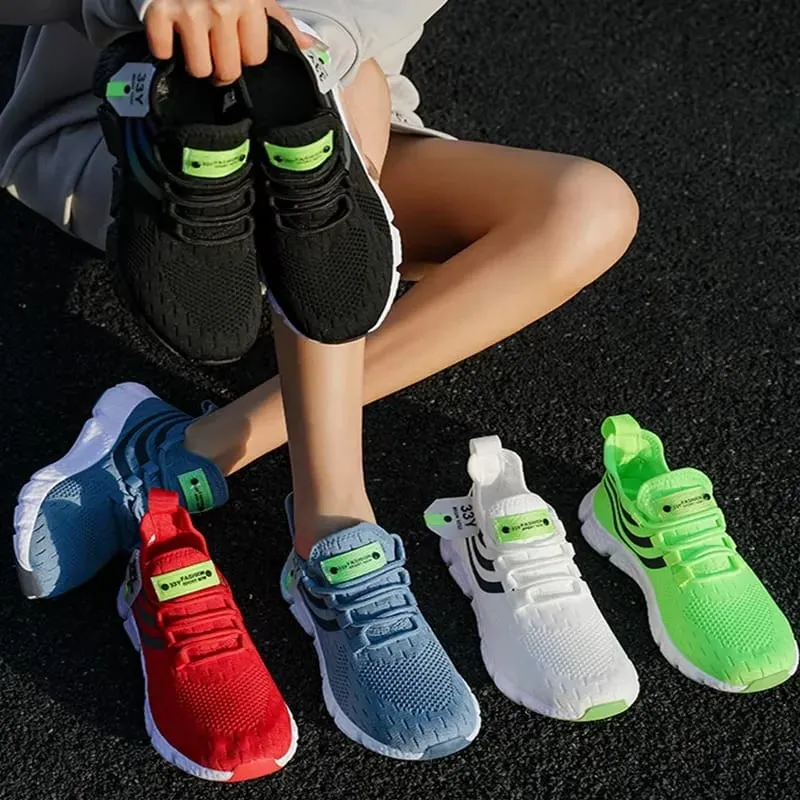 Men's Running Shoes High-quality Lightweight Mesh Design Breathable Comfortable Anti Slip Sole Track Field Running Lace Up Shoes — image 2
