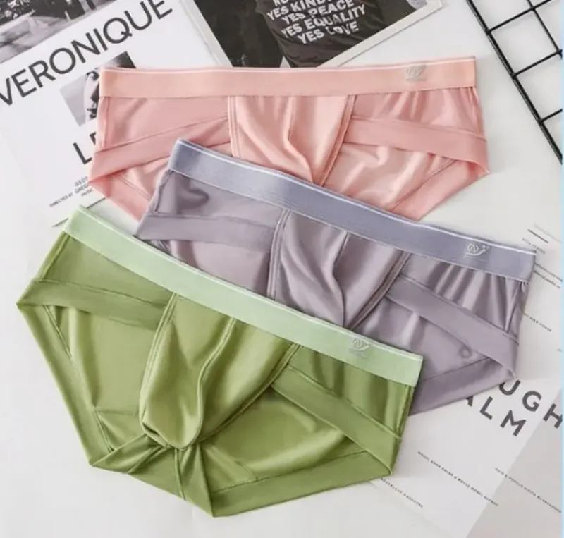 Erkek Külot Nefes Alabilir 3D Kese Hafif erkek Bikini İç Giyim Yumuşak Şeffaf Konfor Çabuk Kuruyan Esnek Üçgen Yaz için — image 4