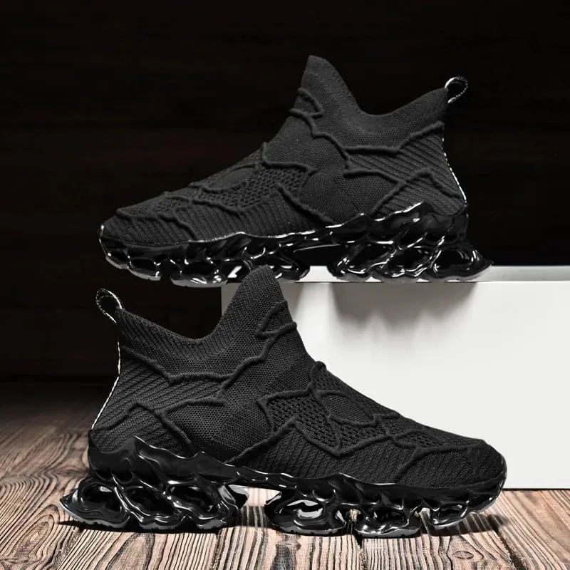 Men's Blade Type Shoes Breathable Shock Absorption Running Shoes Non-Slip Shoes For Jogging Tennis Gym Casual Walking Sneakers — image 14