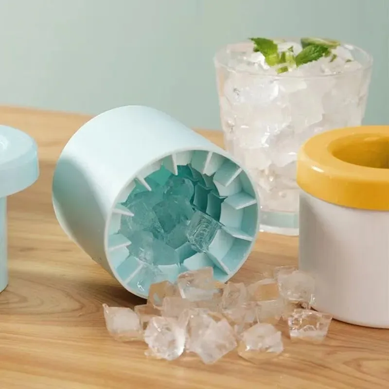 40/60 Ice Cubes Silicone Mold Round Ice Bucket Ice Storage Box Household DIY Refrigerator Freeze Ice Maker Creative Barware Tool — image 7