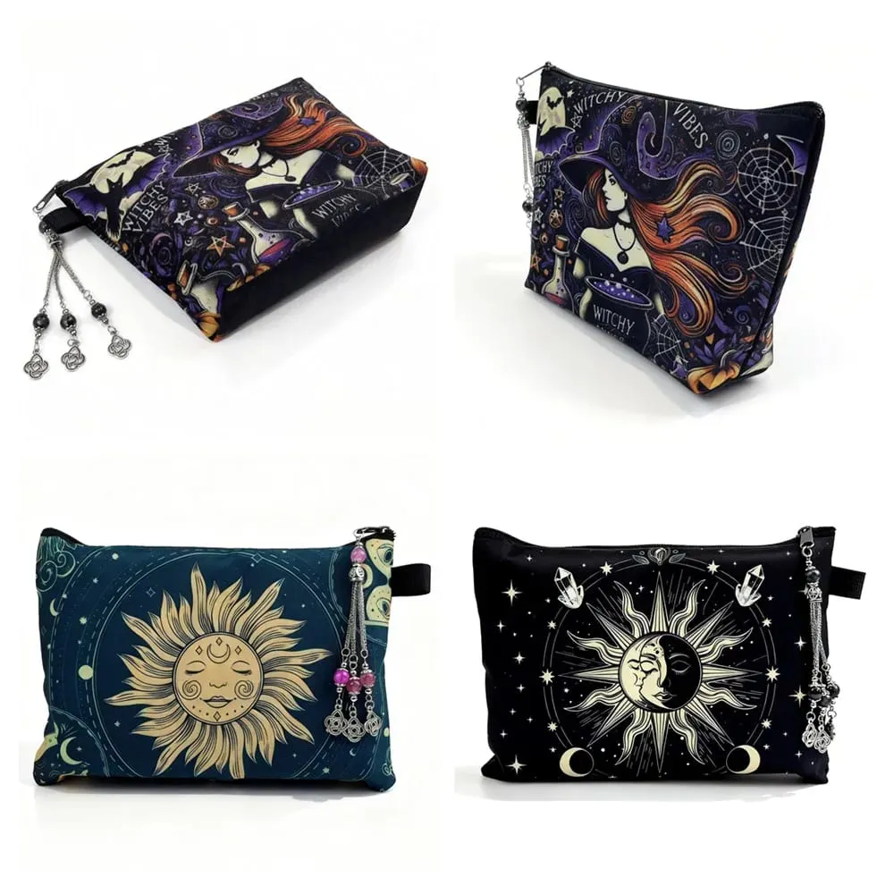 Tarot Cards Pouch Storage Witch Divination Accessories Jewelry Astrology Dice Makeup Bag L791 — image 6