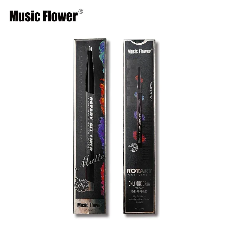 Music Flower 12 Color Gel Eyeliner Pencil Automatic Waterproof Eye Makeup Black Blue Eyleliner Long Lasting Shimmer Cosmetics — image 5