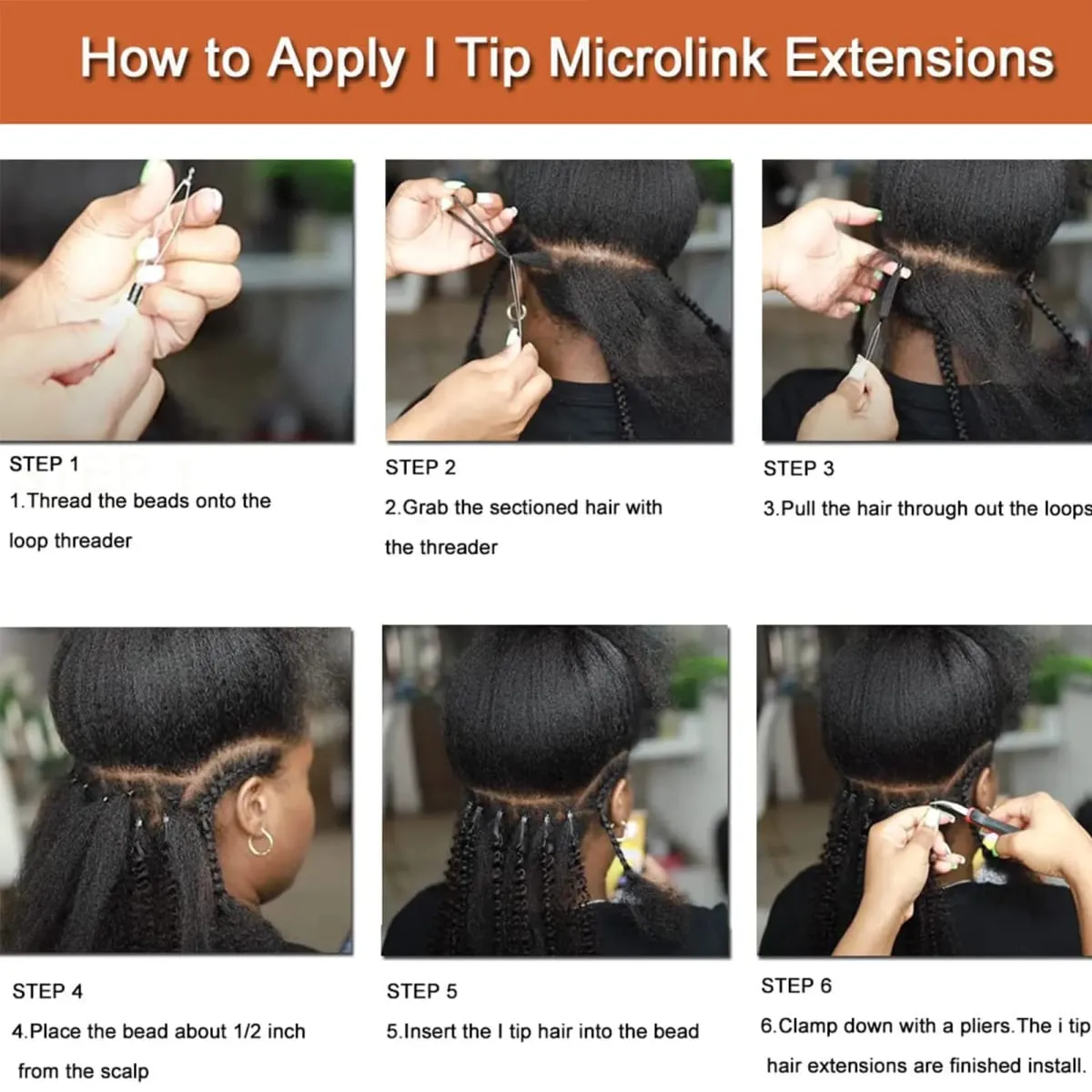 100g 4B 4C Afro Kinky Curly I Tip Human Hair Extensions For Women Brazilian Remy Hair 1g strand Easy Stick Micro LiIk I Tip Hair — image 7