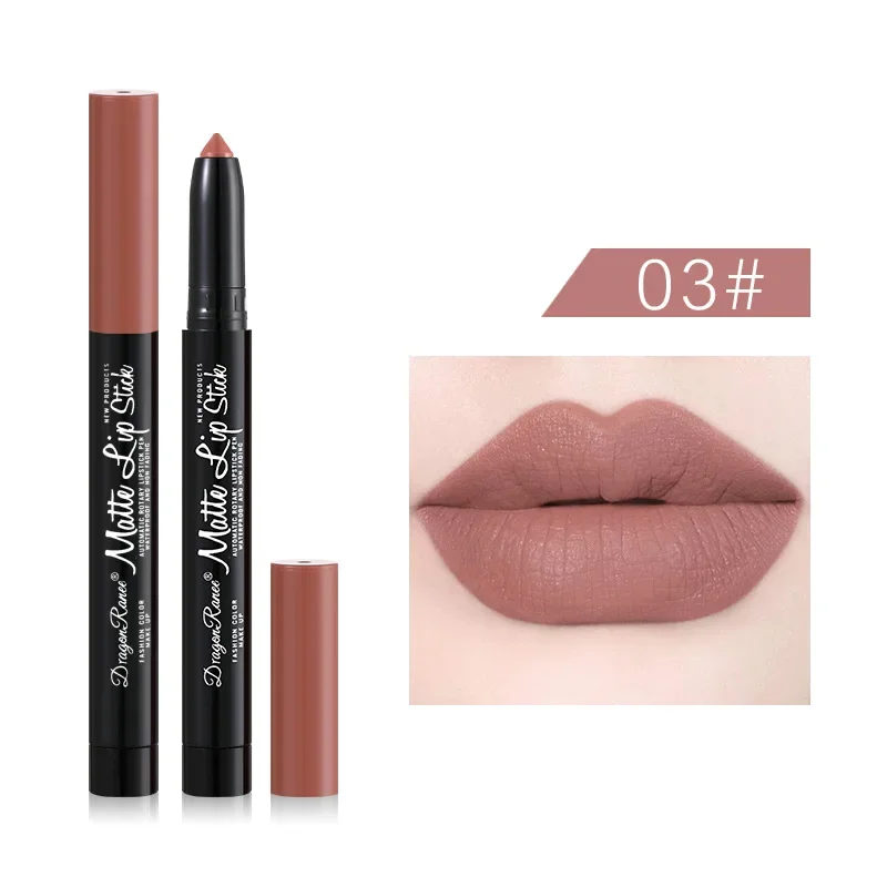 12 Colors Lipstick Pencil Matte Velvet Waterproof Long-lasting Non-stick Cup Lip Stick Sexy Rose Red Automatic Lip Liner Makeup — image 10