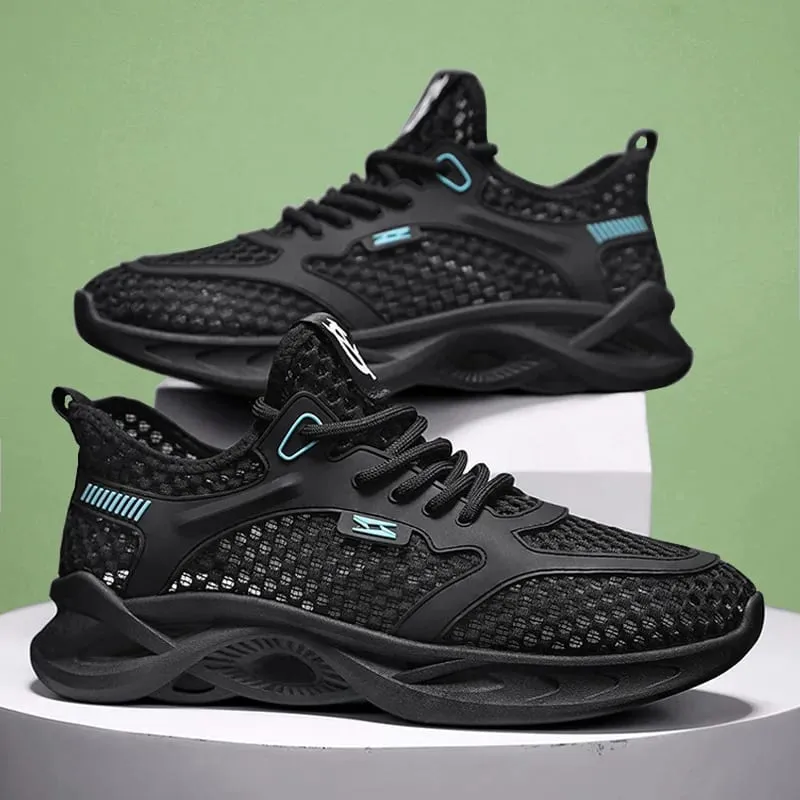 Neformální obuv pro muže Všestranná Pohodlná síťovina měkká podrážka Běžecké botyHollow Out Outdoor Trendy Pánská sportovní obuv — image 4