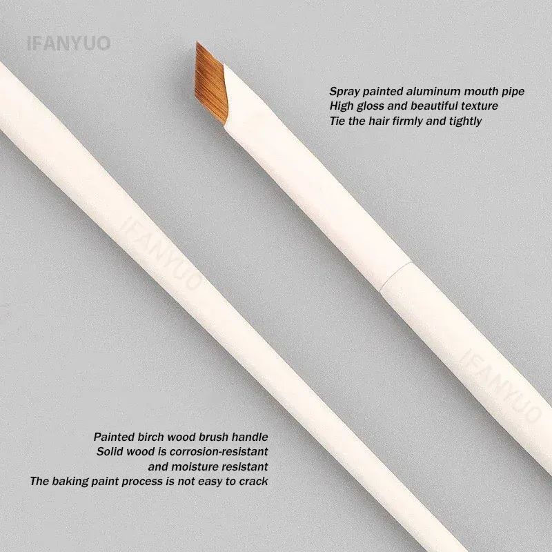 1/10PCS Blade Eyeliner Brush Eyebrow Brush Portable Flat Ultra Thin Fine Eye Liner Brow Contour White Makeup Brushes Makeup Tool