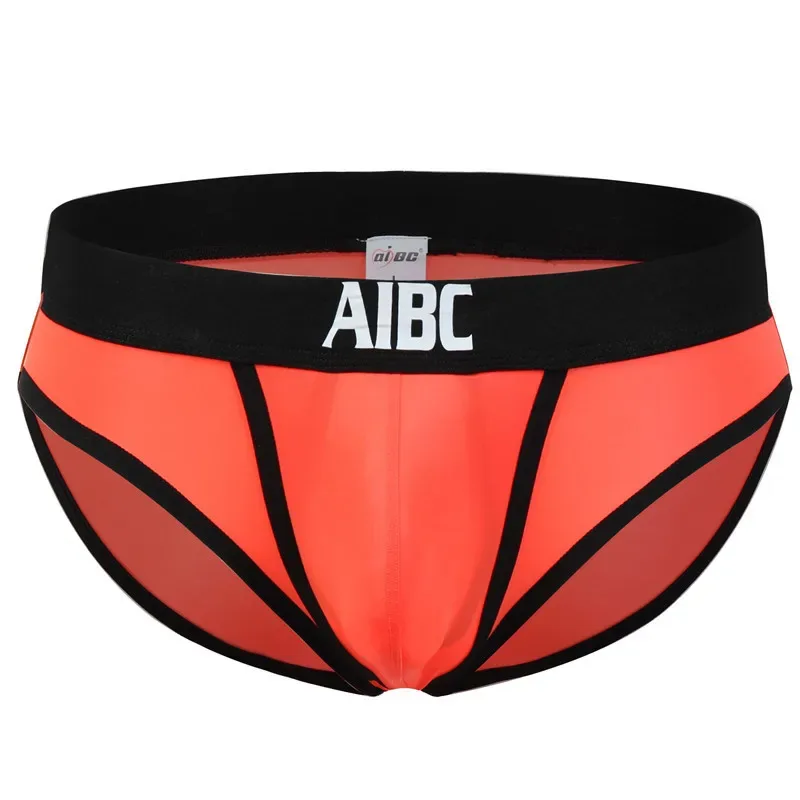 Mens Ice Silk Underwear Open Front Pouch Bulge Low Rise Briefs Sexy Underpants Comfortable Panties for Men