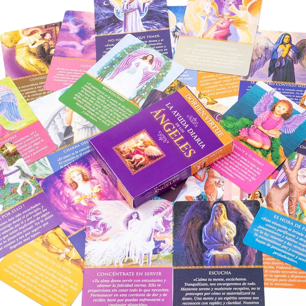 Daily Guidance From Your Angels Oracle 44 Cards Deck 10.4*7.4cm Spanish Version Fate Divination Tarot Board Playing Game — image 5