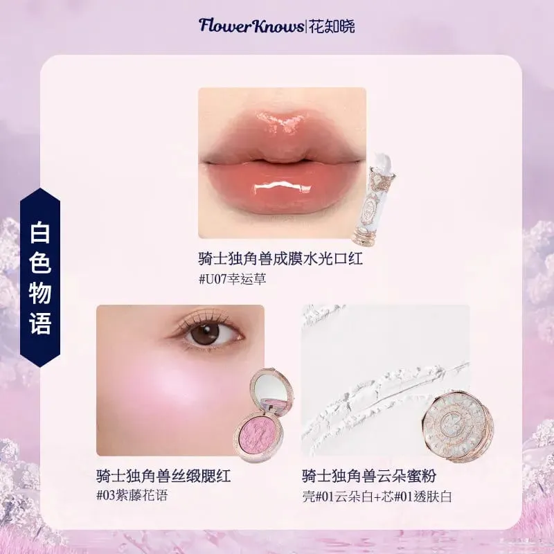 Flowerknows Complete Makeup Gift Set Long-Lasting Lip Glaze Blush & Shimmer Eyeshadow Palette All-in-One Beauty Kit Gift Box — image 12