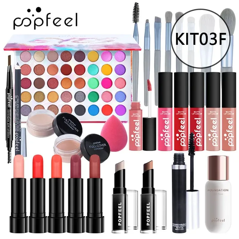 Makeup Full Kit Female Make Up Set Eye Shadow Eyeshadow Palette Lip Gloss Mascara Eyeliner Brushes Bag Make-up for Women — image 21