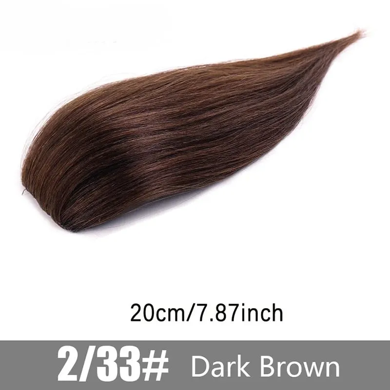 Peruca almofada sintética peça de cabelo 20cm 30cm dois cartões almofada de uma peça raiz de cabelo aumentar quantidade extensões de cabelo