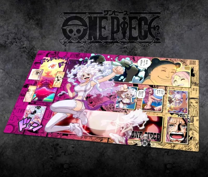 60*35cm Anime One Piece OPCG GAME Card PlayMat Comic Series New Four Emperors Teach Shankusu Buggy Luffy Chopper Collection Toys