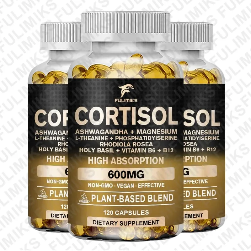 Suplemen Cortisol Holy Basil | Ashwagandha | Rhodiola | Keseimbangan Hormon Berasaskan Tumbuhan L-Theanine - Fokus Mood & Sokongan Tidur — image 10