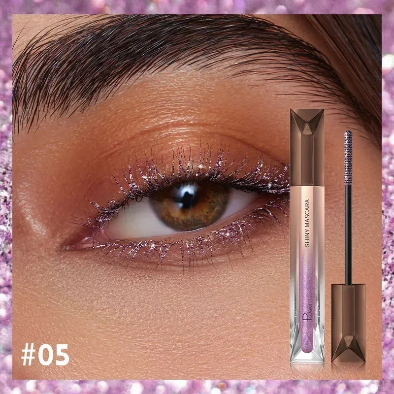 Eyelash Eyebrow Glitter Mascara Brush Lengthing Eye Lash Colored Blue Pink Gold Mascara Eyelashes Curling Extension Makeup — image 10