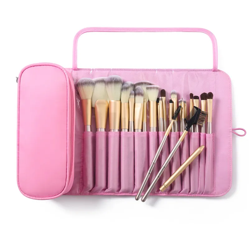 Sac de maquillage pour femmes, sac à pinceaux cosmétiques, organisateur de voyage, pinceaux de maquillage, outils pliables, sacs à roulettes, étui de maquillage en Nylon imperméable — image 5