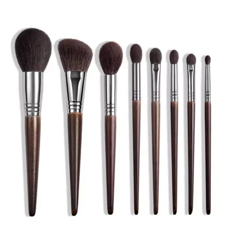 Makeup Brush Set Natural Goat Hair Professional Makeup Kit Blending Shader Smudging Cosmetic Brushes — image 1